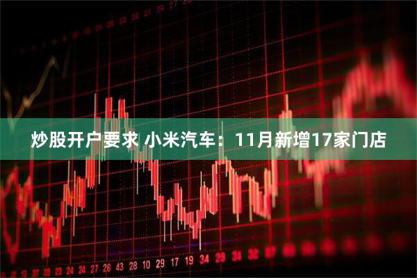 炒股开户要求 小米汽车：11月新增17家门店