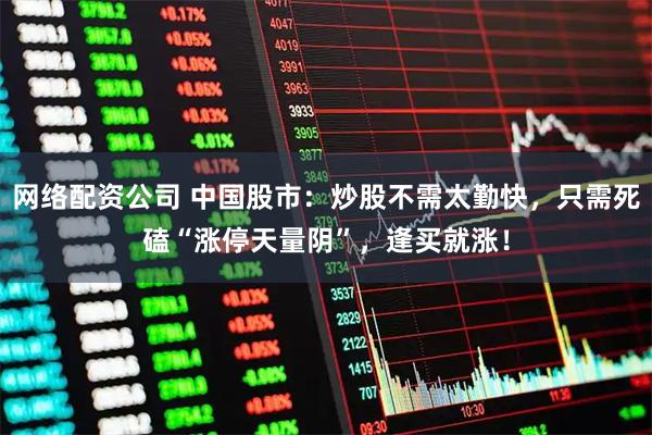 网络配资公司 中国股市：炒股不需太勤快，只需死磕“涨停天量阴”，逢买就涨！